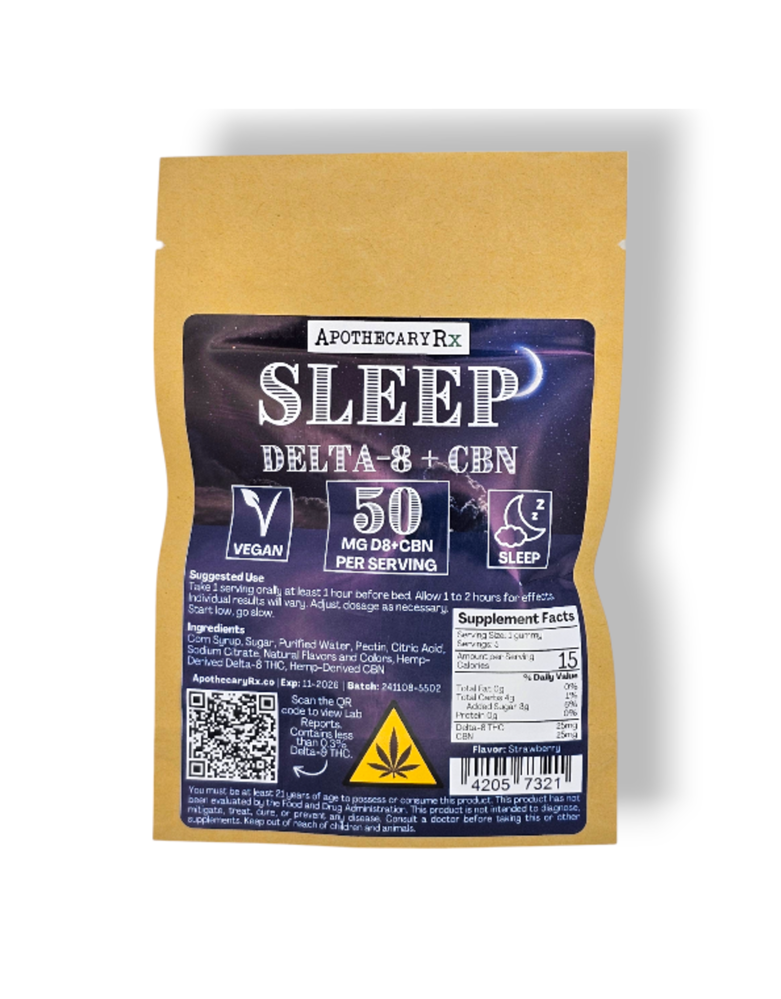Apothecary Rx Apothecary Rx 50mg Delta-8 CBN Vegan Sleep Gummies