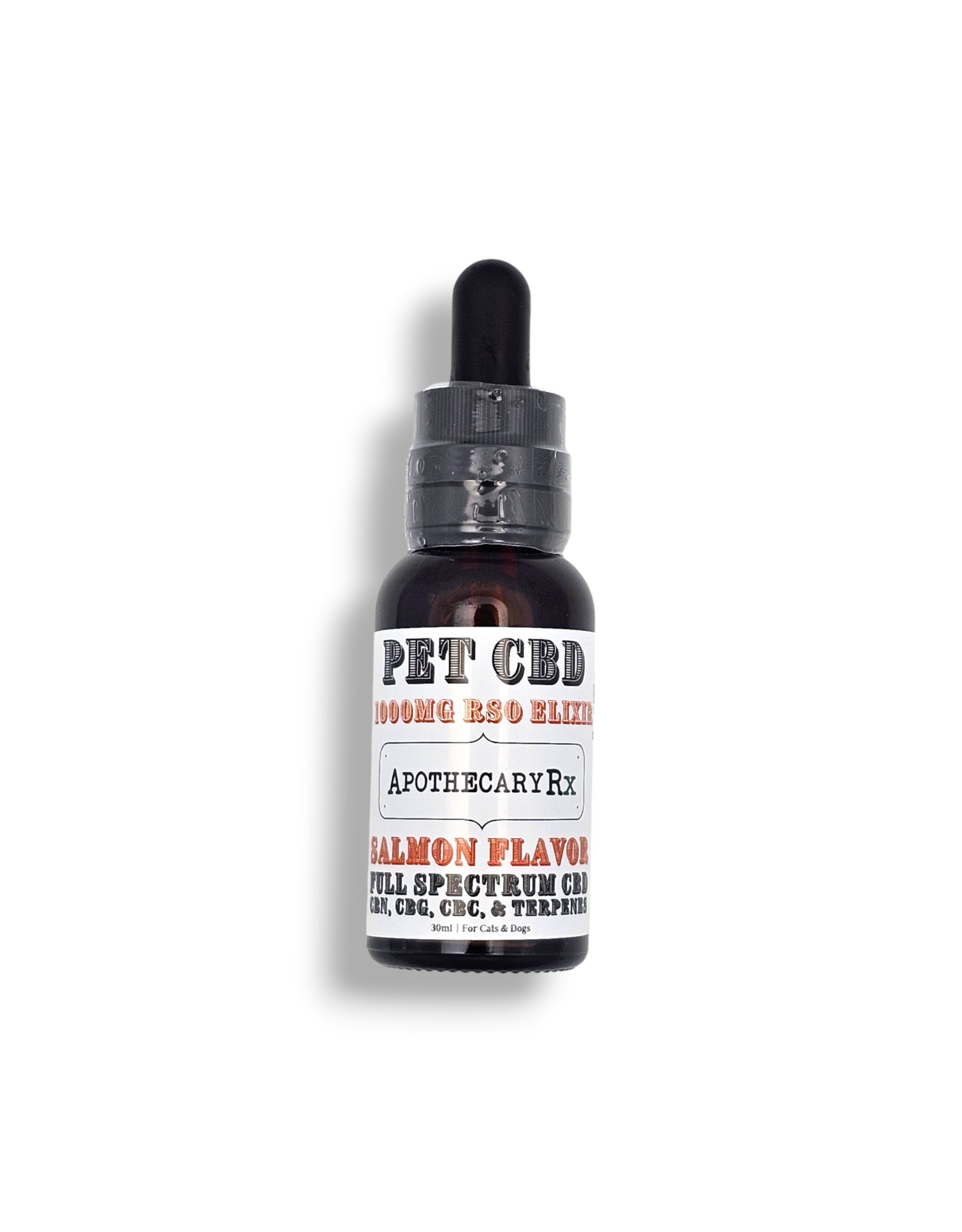 Apothecary Rx Full Spectrum CBD CBC CBG CBN Salmon Flavored RSO Elixir for Pets