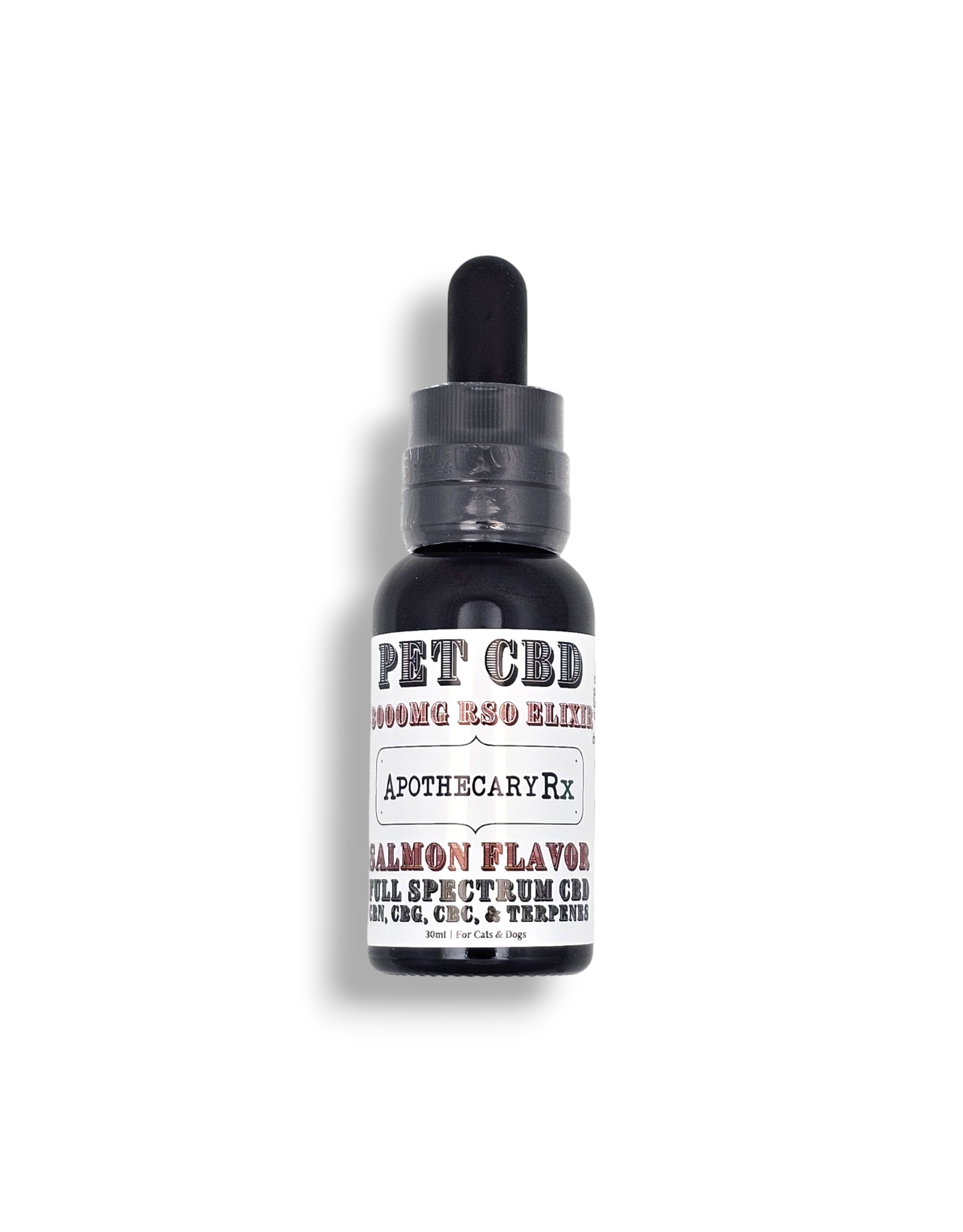 Apothecary Rx Full Spectrum CBD CBC CBG CBN Salmon Flavored RSO Elixir for Pets