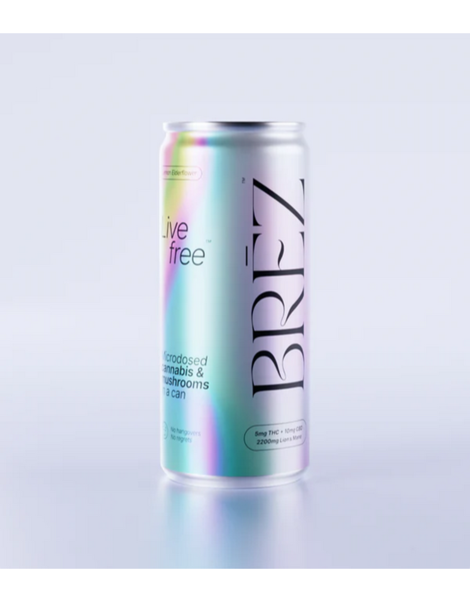 Brez Brez Lemon Elderflower Double 5mg THC 10mg CBD Lions Mane 12oz