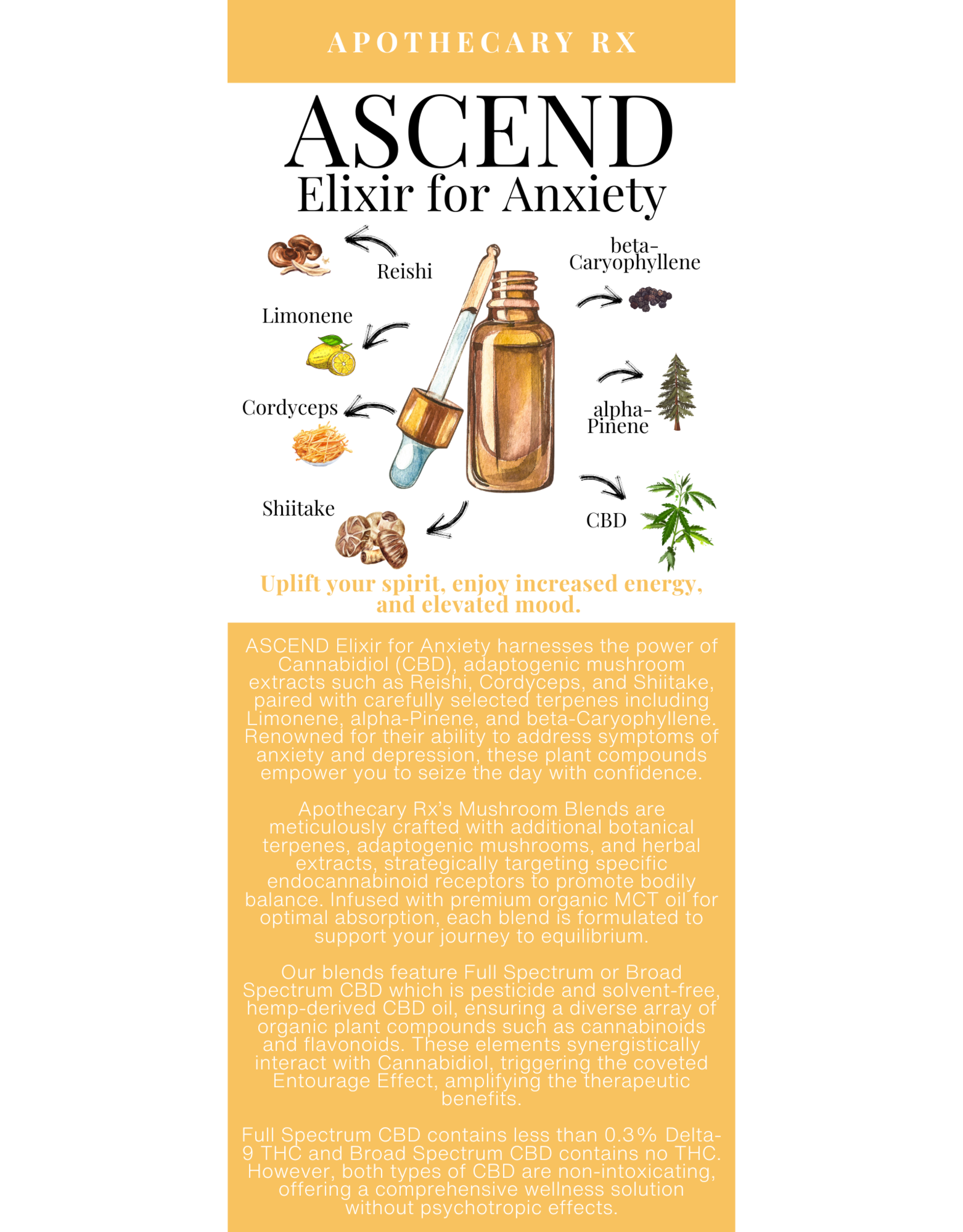 Apothecary Rx Apothecary Rx ASCEND Elixir for Anxiety 30ml