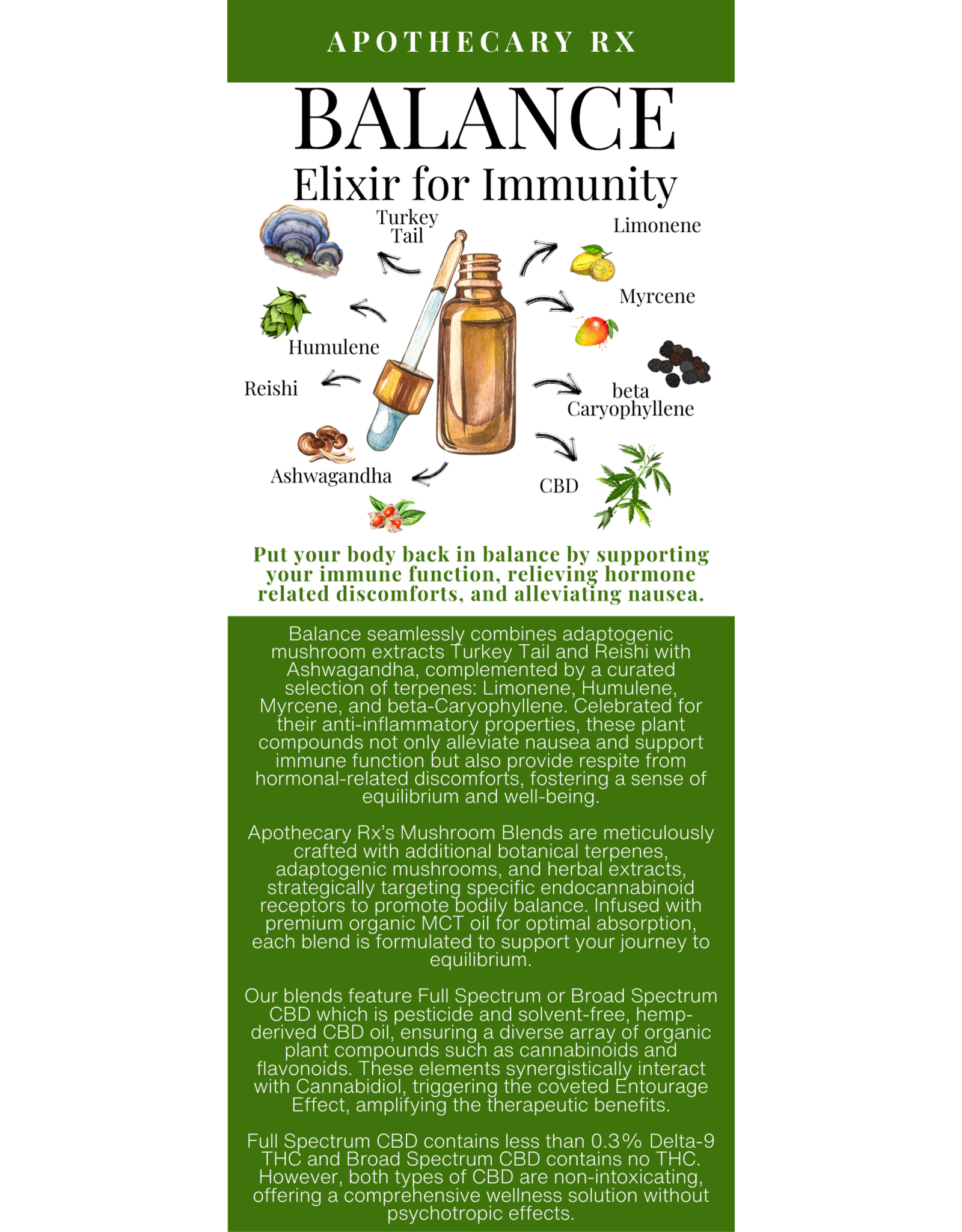 Apothecary Rx BALANCE Elixir for Immunity 30ml