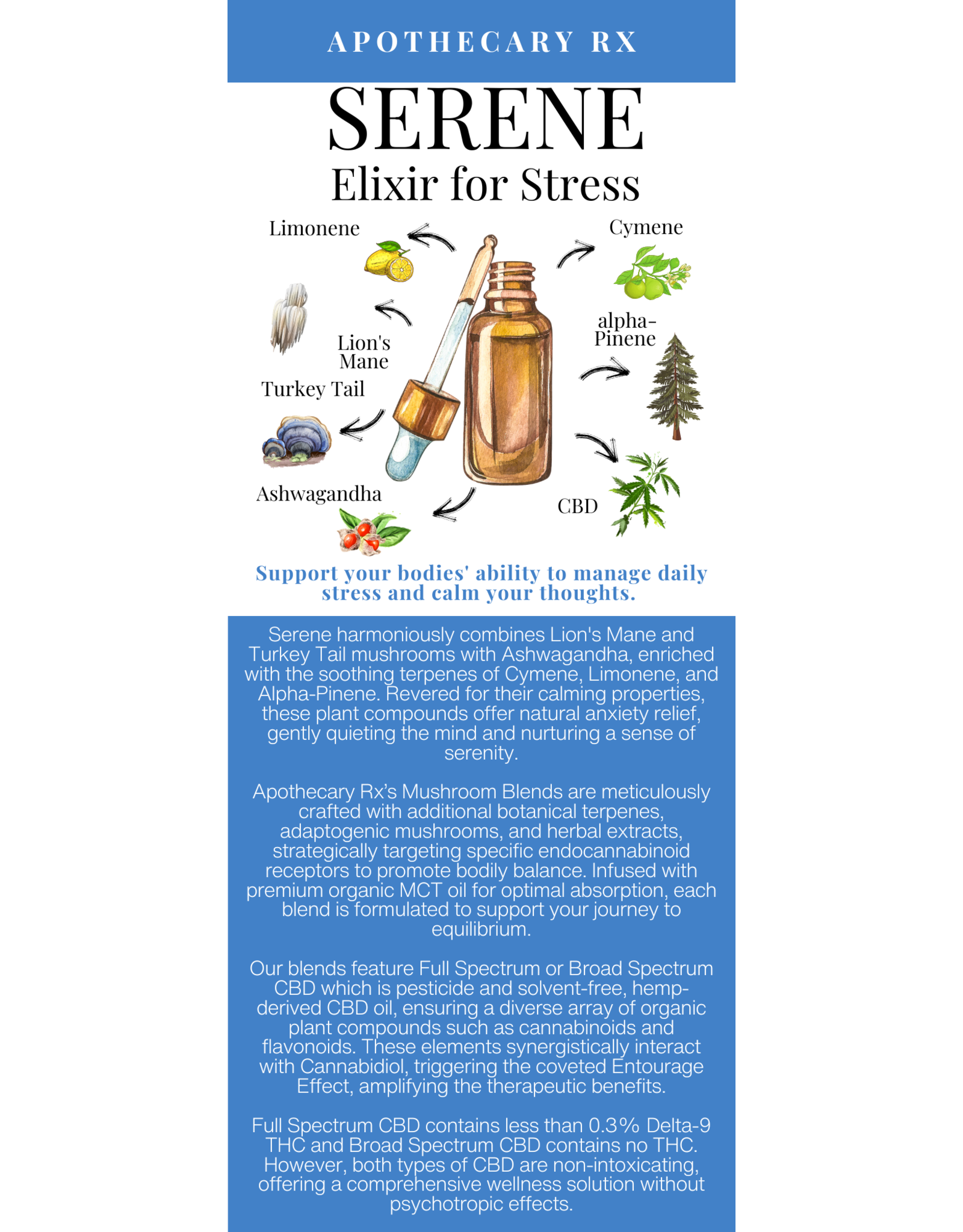 Apothecary Rx Apothecary Rx SERENE Elixir for Stress 30ml