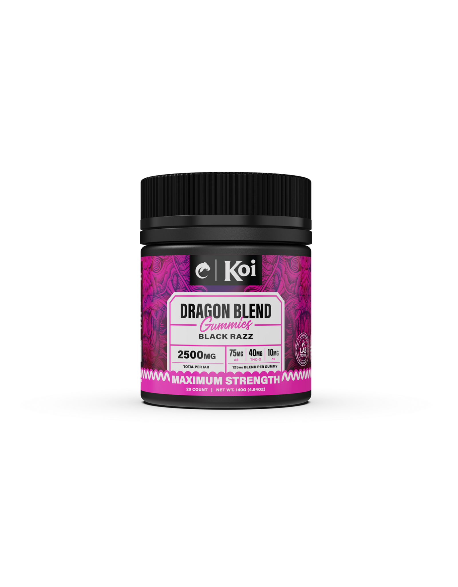Koi Koi 125mg Dragon Blend Delta-9 Delta-8 Gummies 20ct