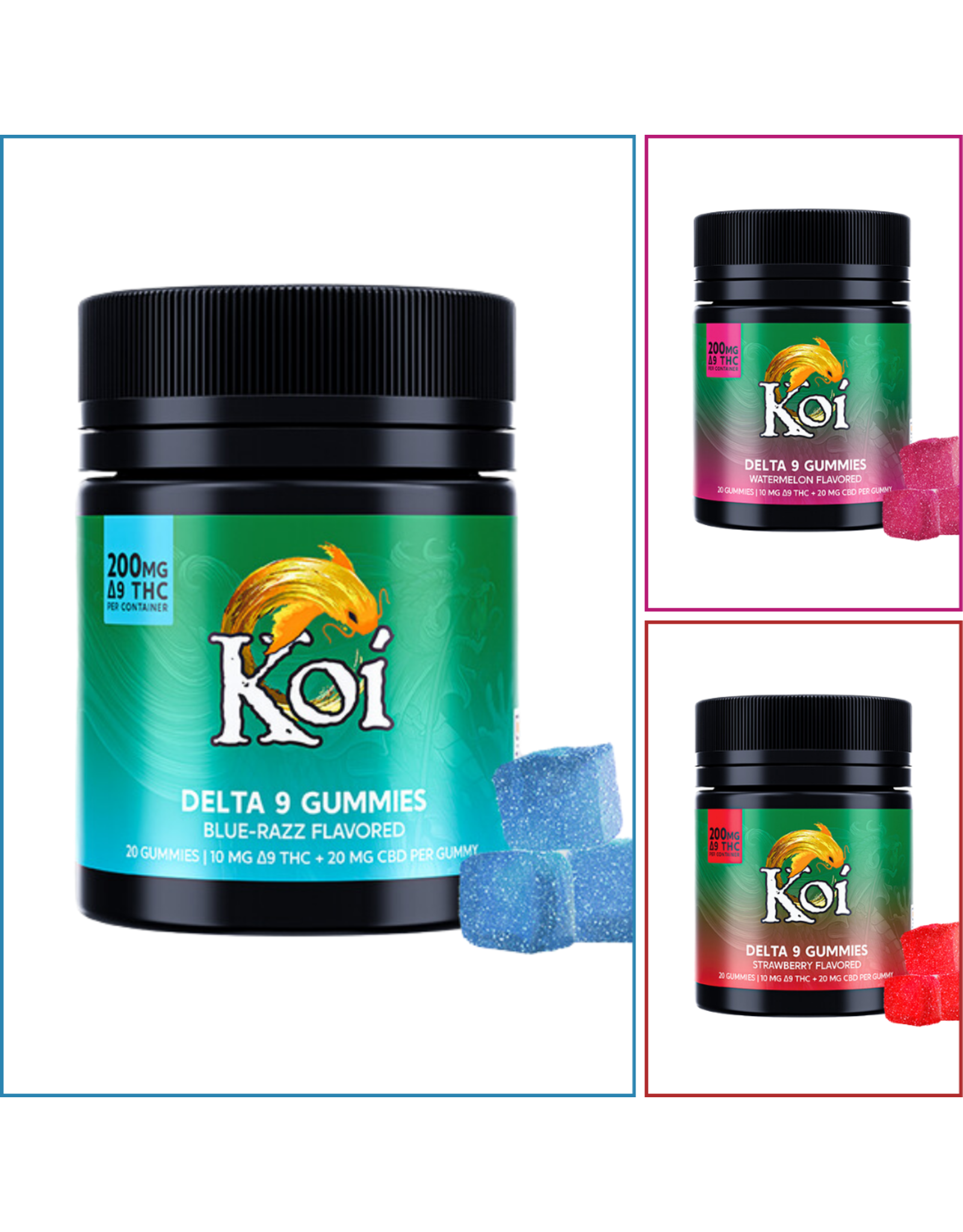 Koi Koi 10mg Delta-9 20mg CBD Gummies 20ct