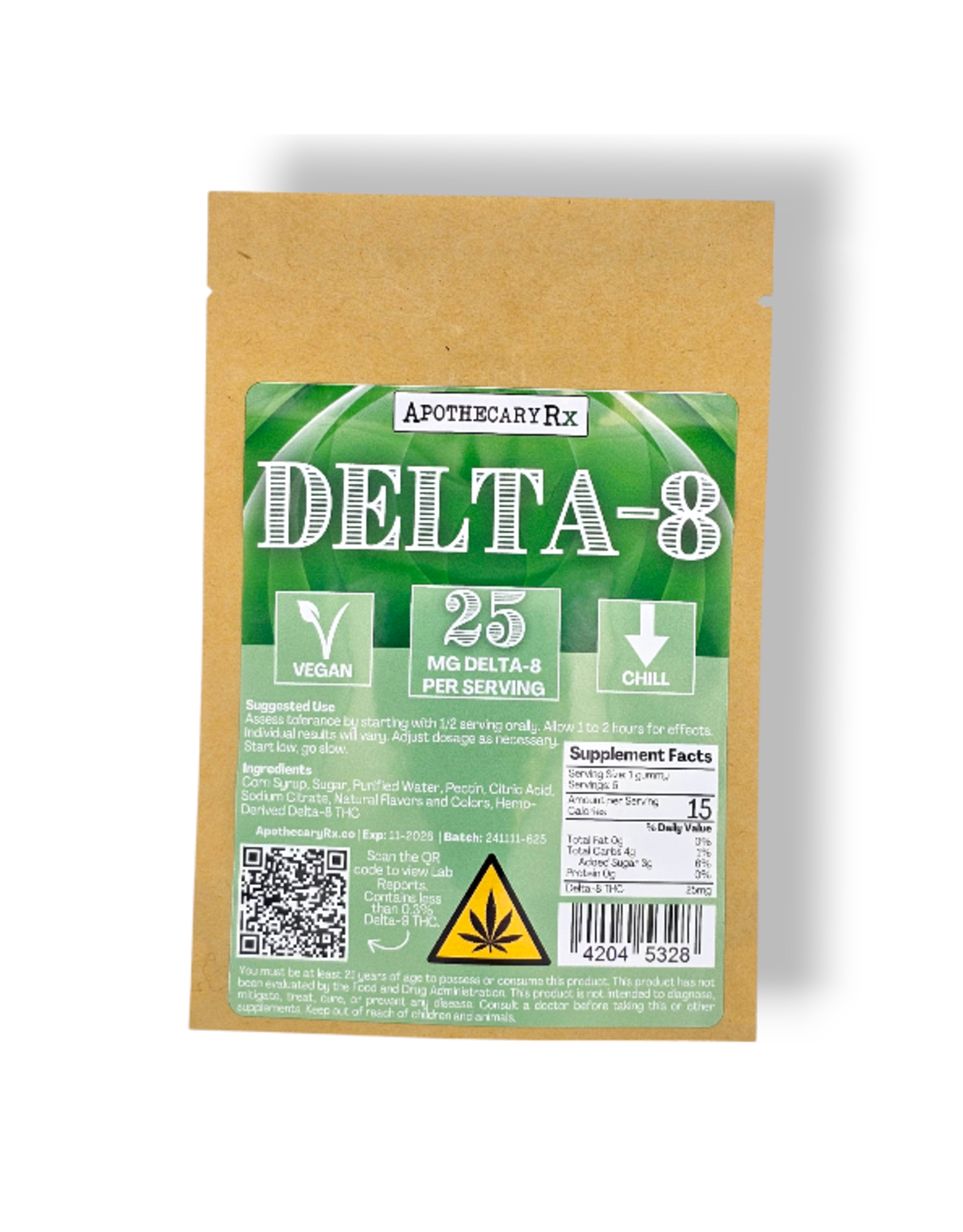 Apothecary Rx 30mg Delta-8 Vegan Gummies