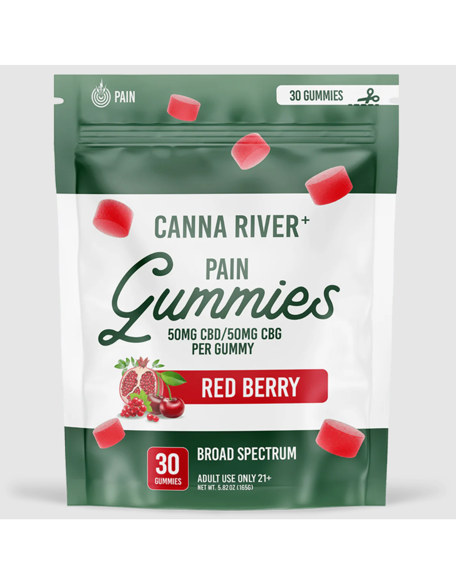 Canna River Canna River 100mg Broad Spectrum CBD CBG Pain Gummies 30ct