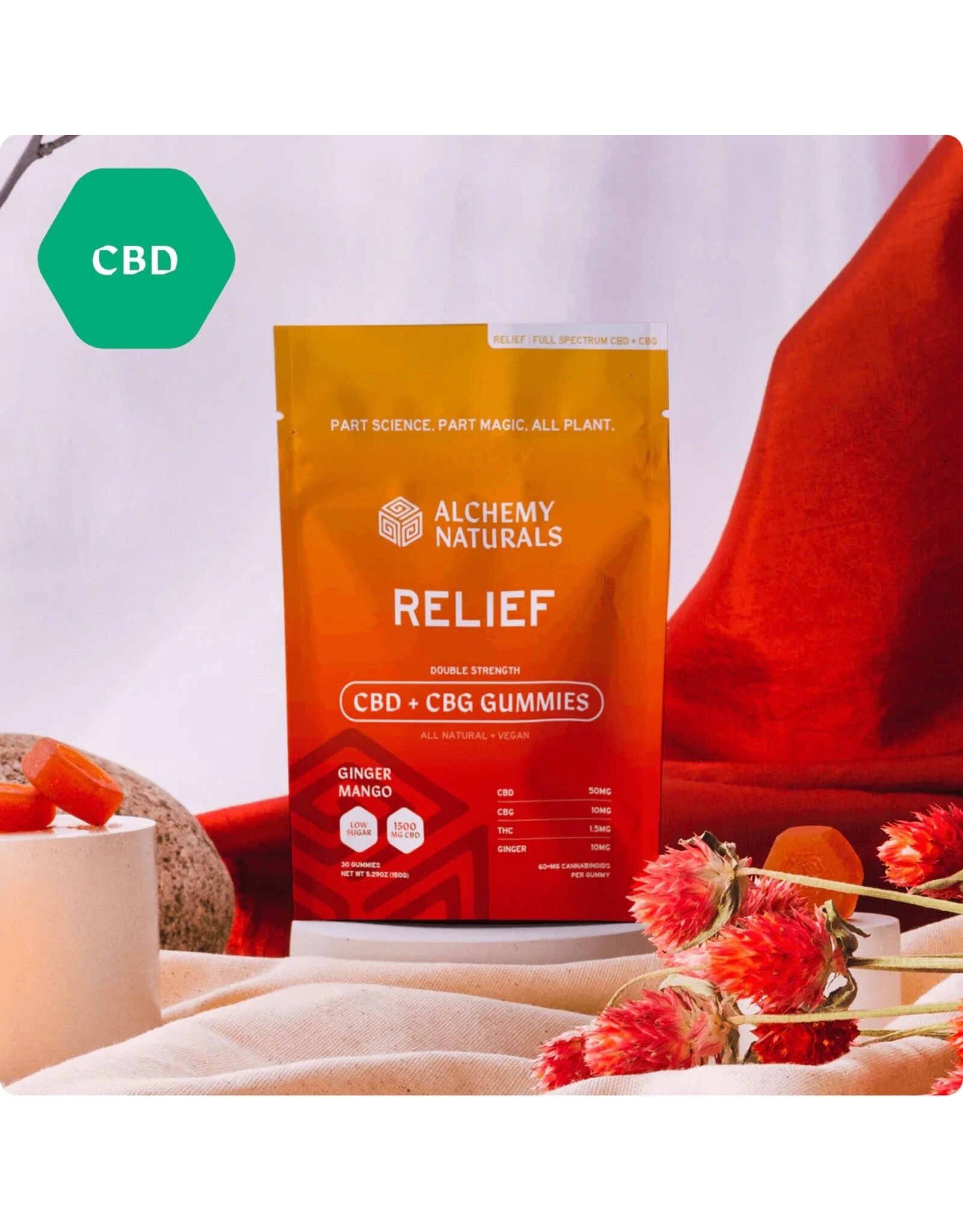Alchemy Naturals Alchemy Naturals 50mg Full Spectrum CBD Gummies 30ct
