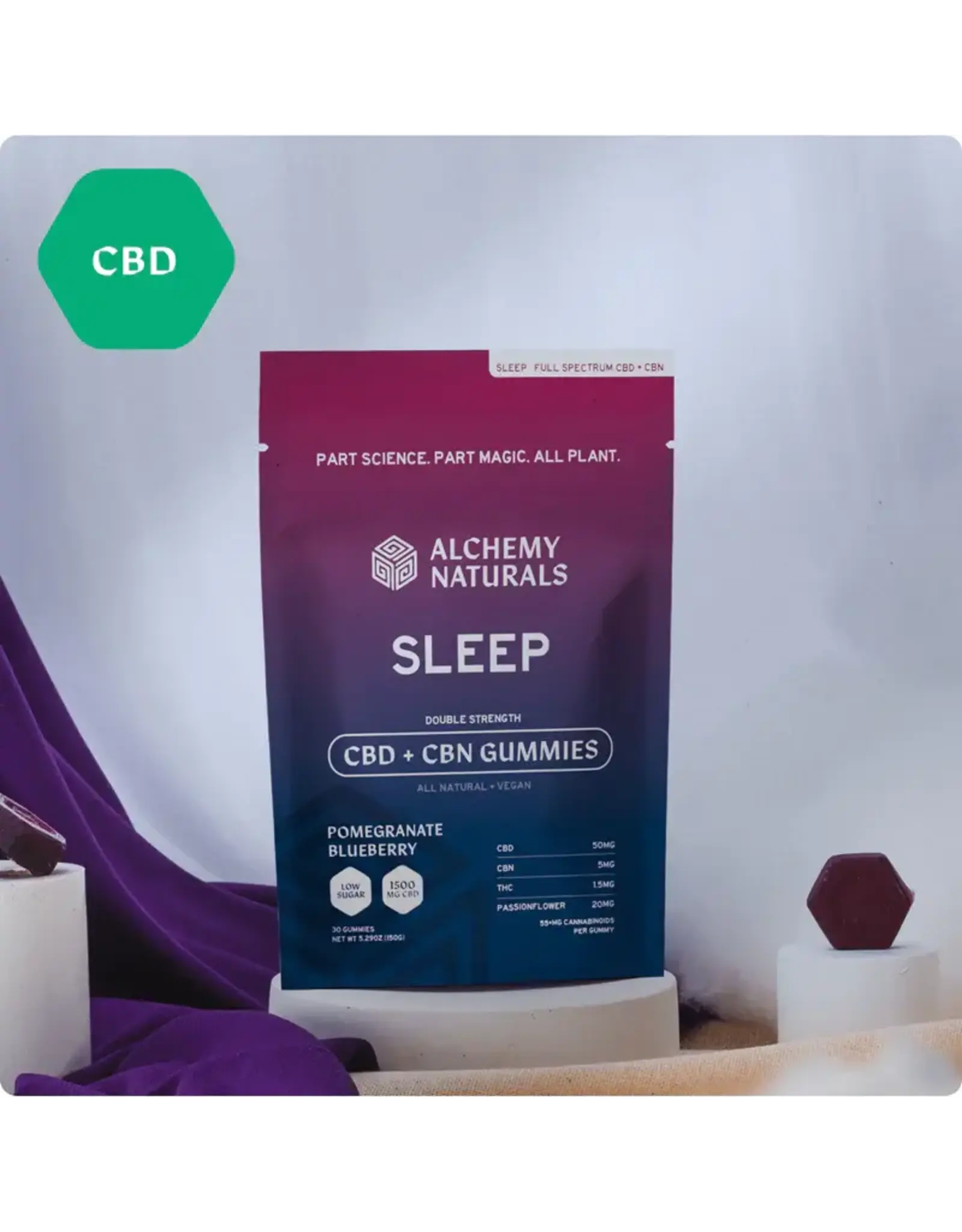 Alchemy Naturals Alchemy Naturals 50mg Full Spectrum CBD Gummies 30ct
