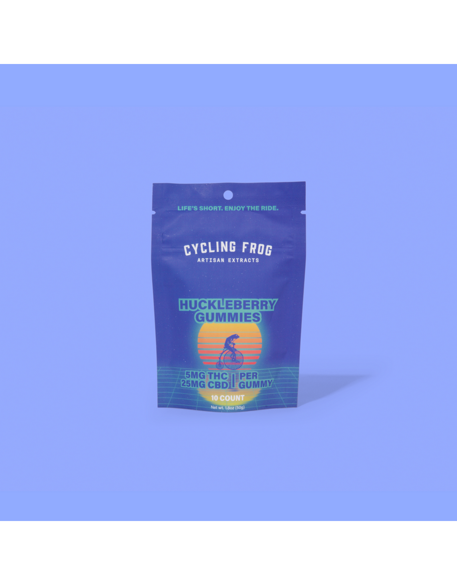 Cycling Frog Cycling Frog 5mg Delta 9 25mg CBD Huckleberry Gummies 10ct