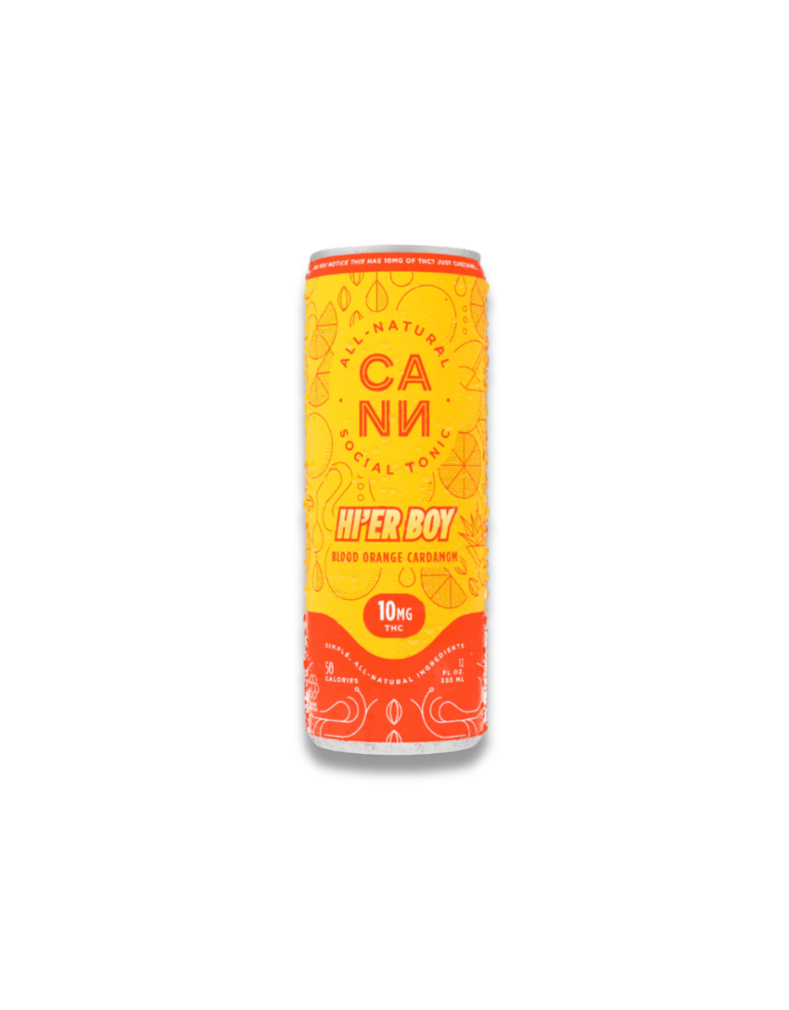 CANN CANN 10mg Delta-9 Blood Orange Cardamom Hi'er Boy Seltzer 12floz