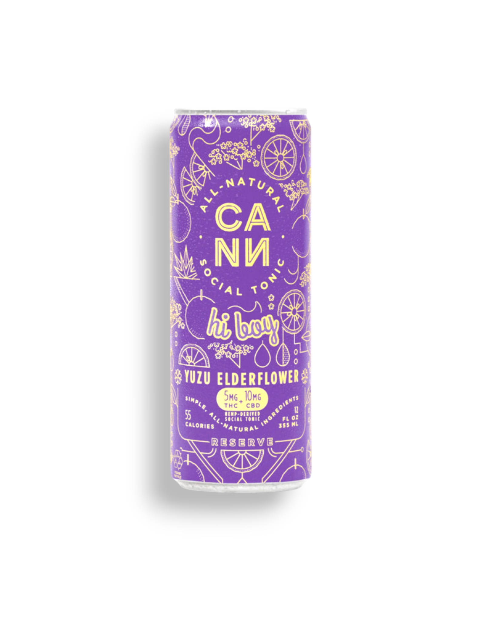 CANN CANN 5mg Delta-9 Social Tonic 12oz Yuzu Elderflower
