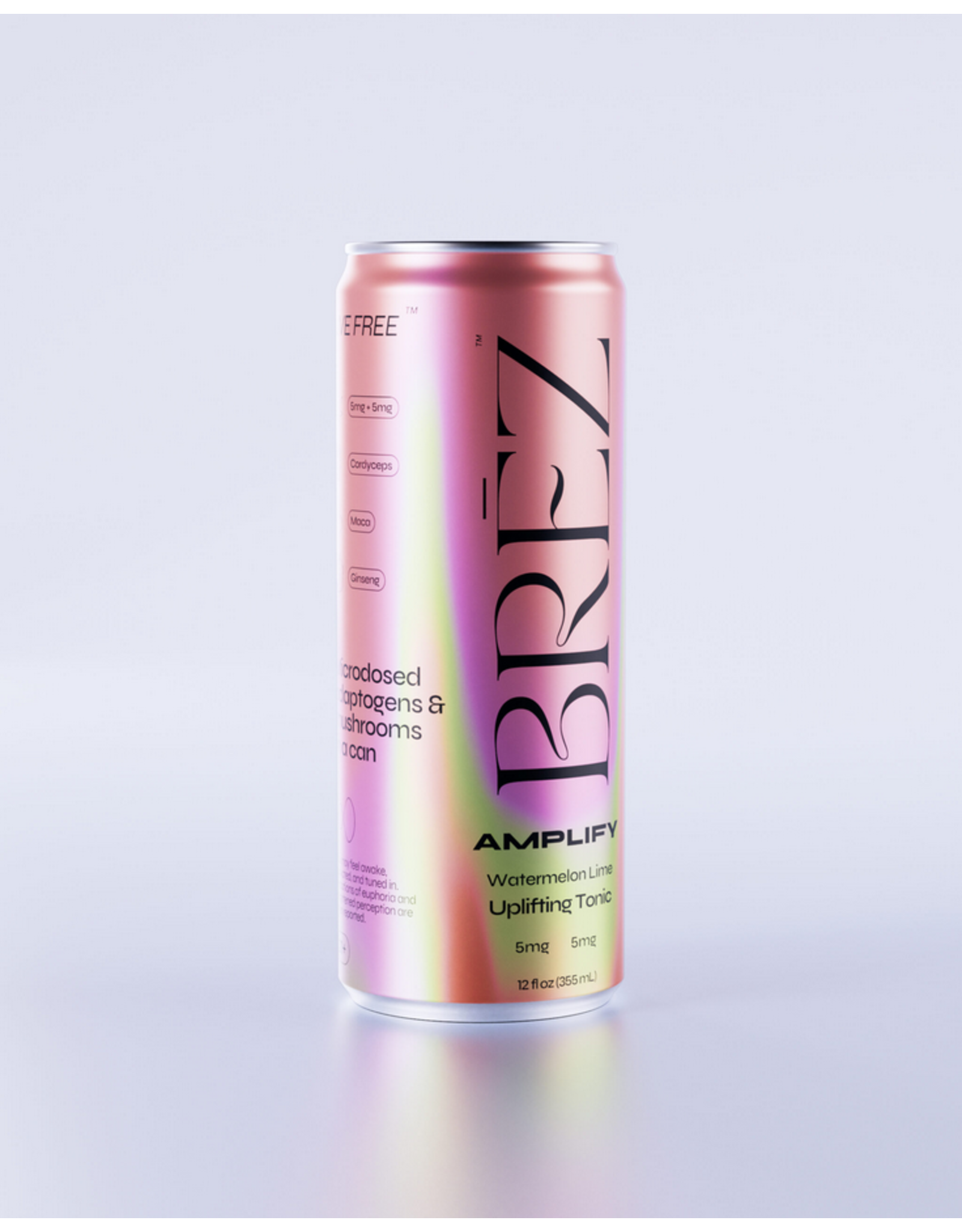 Brez Amplify Watermelon Lime 5mg THC 10mg CBD Adaptogens 12oz