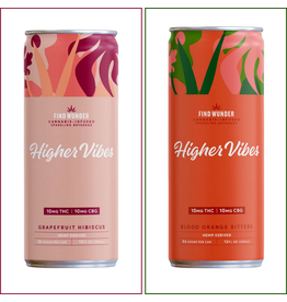Find Wunder Find Wunder Higher Vibes 10mg Delta-9 10mg CBG Sparkling Beverage 12floz