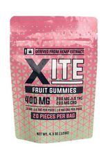 XITE 10mg Delta-9 10mg CBD Fruit Gummies 20ct