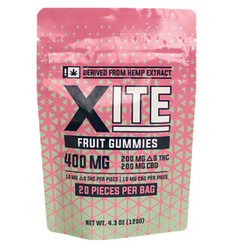 XITE 10mg Delta-9 10mg CBD Fruit Gummies 20ct