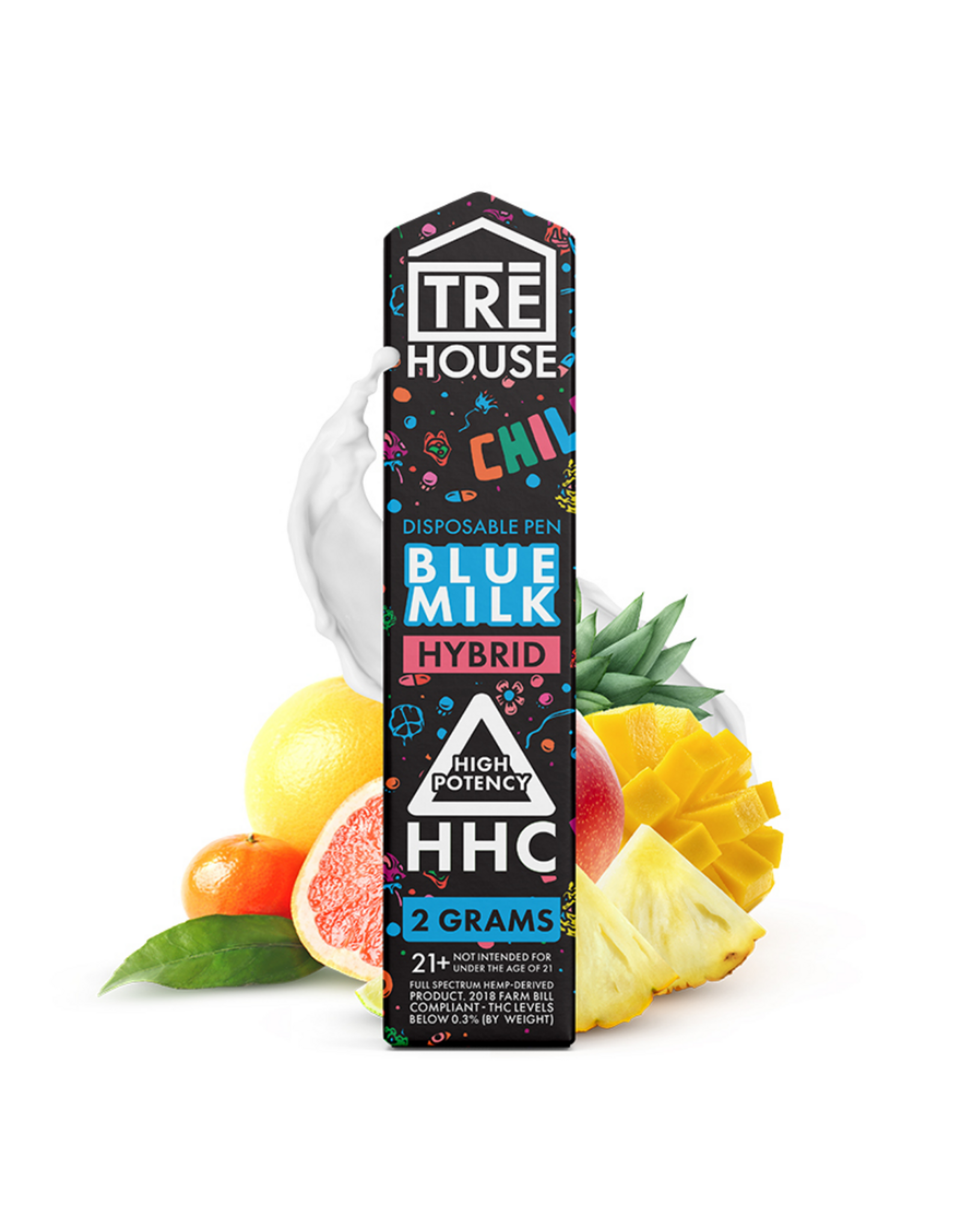 Tre House Tre House HHC Blue Milk Hybrid Disposable 2g