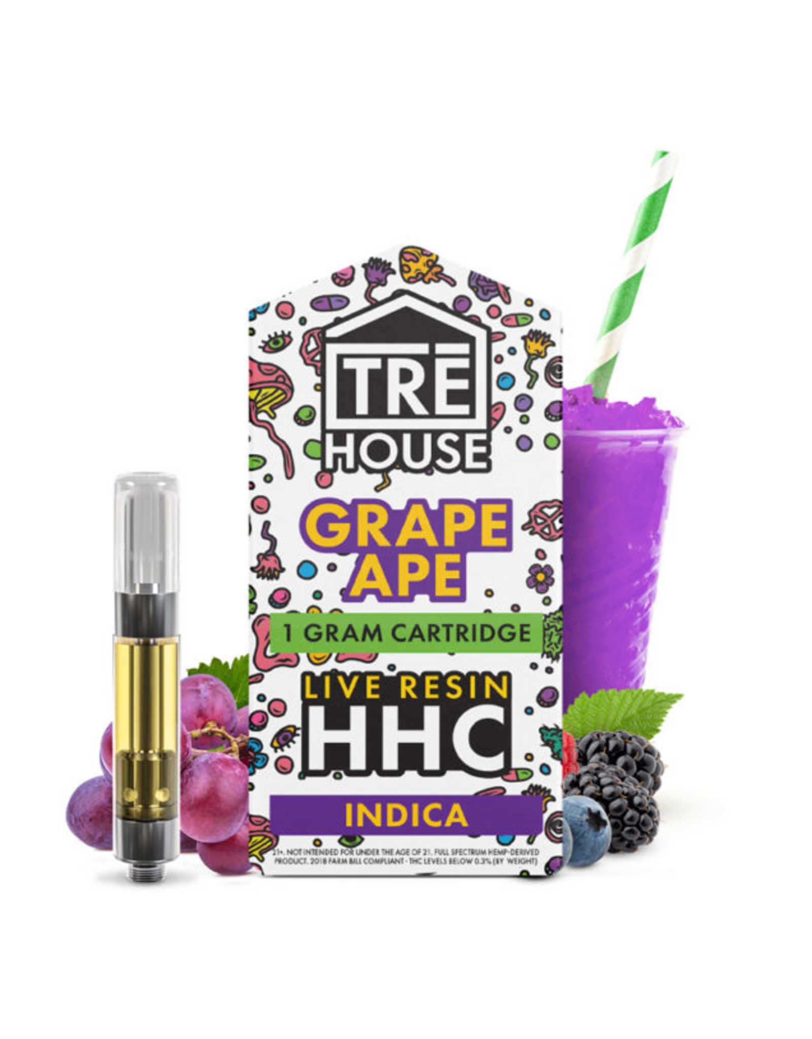 Tre House Tre House HHC Grape Ape Indica Cartridge 1g