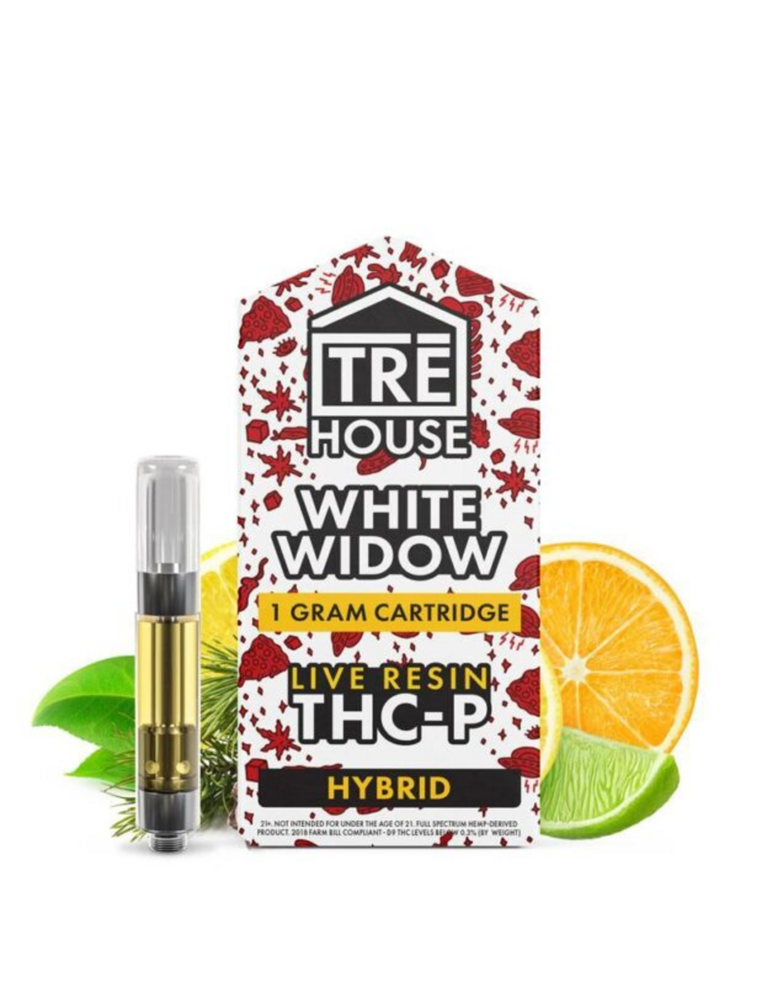 Tre House Tre House Live Resin THCP White Widow Hybrid Cartridge 1g
