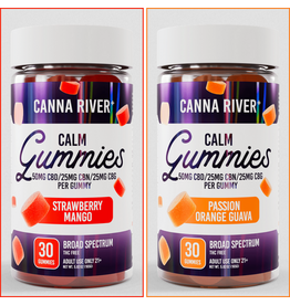Canna River Canna River 100mg Broad Spectrum CBD CBG CBN Calm Gummies 2:1:1 30ct