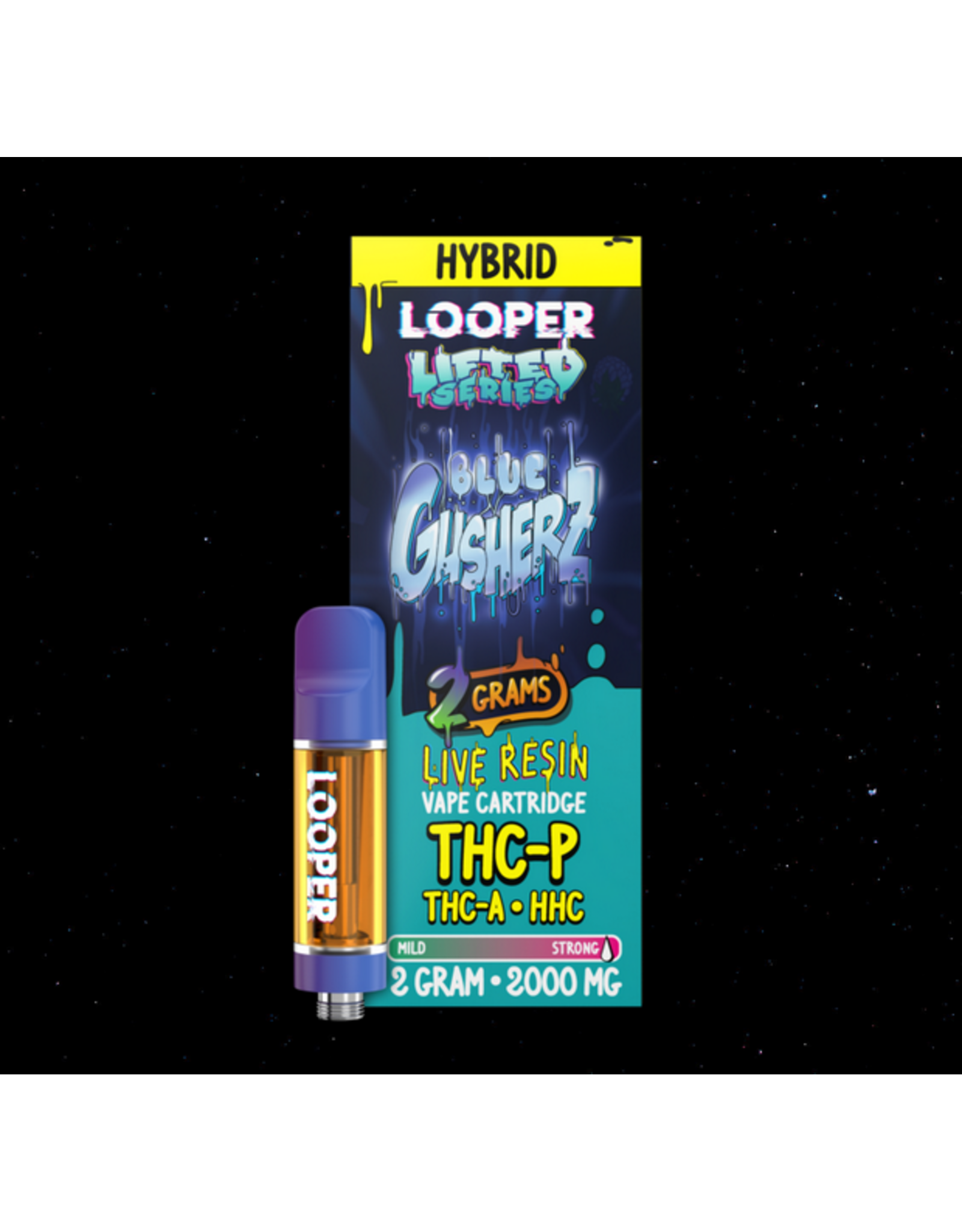 Looper Looper Lifted Series Live Resin Blue Gusherz Hybrid Cartridge 2g