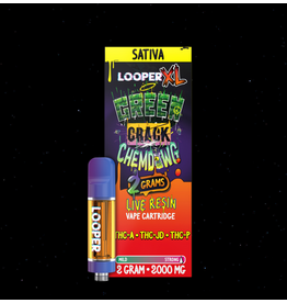 Looper Looper XL THCA THCJD THCP Live Resin Green Crack Chemdawg Sativa Cartridge 2g