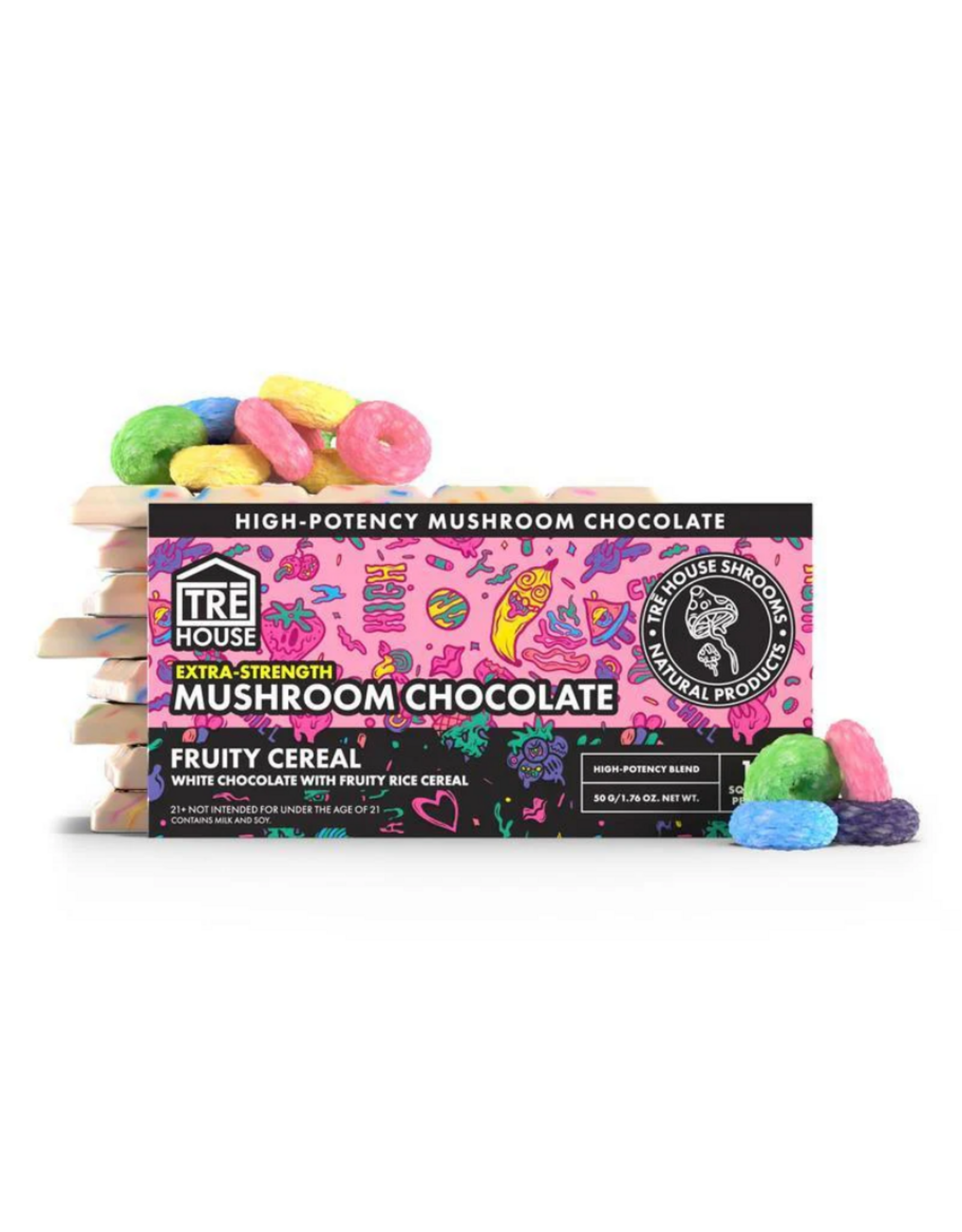Tre House Tre House Magic Mushroom Extra Strength Fruity Cereal Bar 50g