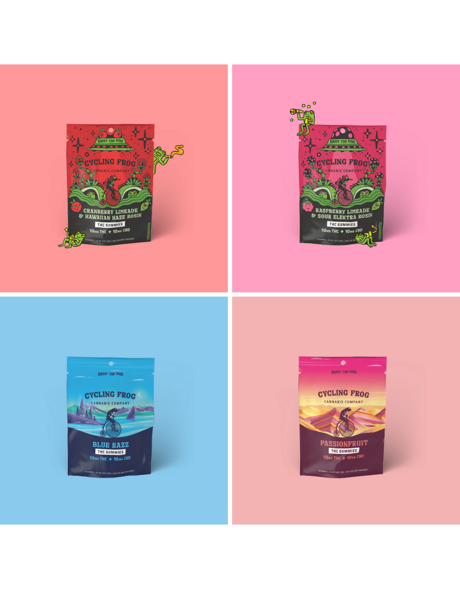 Cycling Frog Cycling Frog 10mg Delta-9 10mg CBD Gummies 10ct