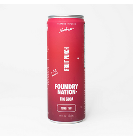 Foundry Nation 10mg Delta-9 Fruit Punch Sativa Soda 12floz