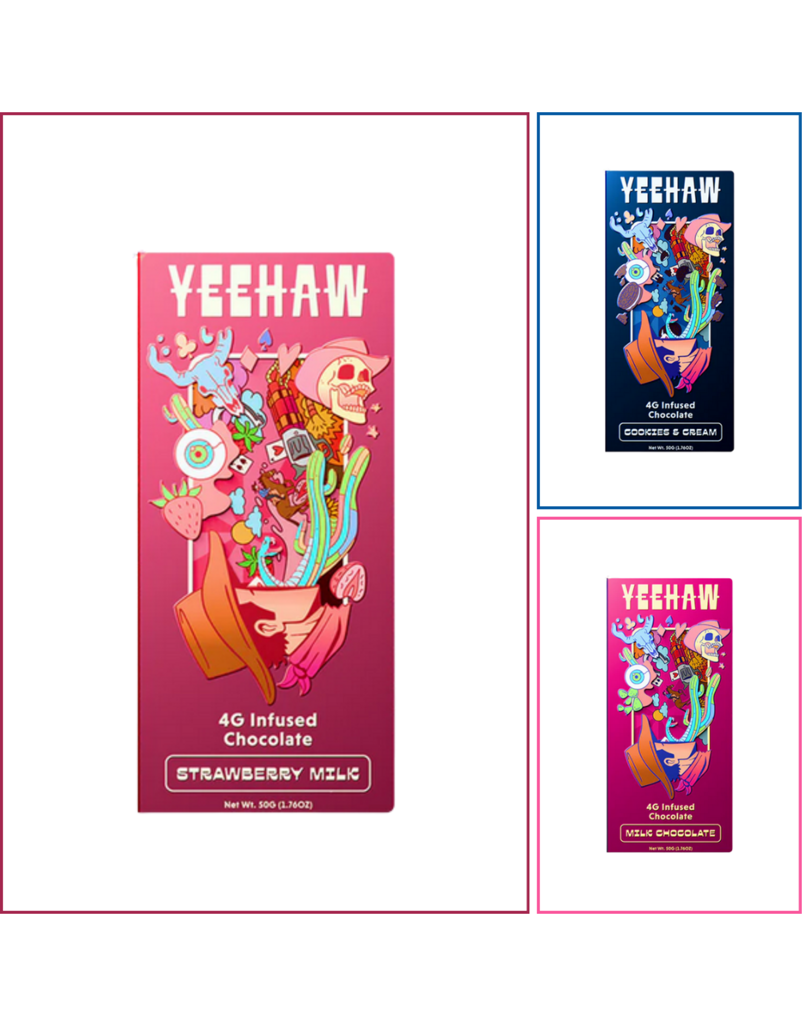 Yeehaw YEEHAW Mushroom Chocolate Bars 50g