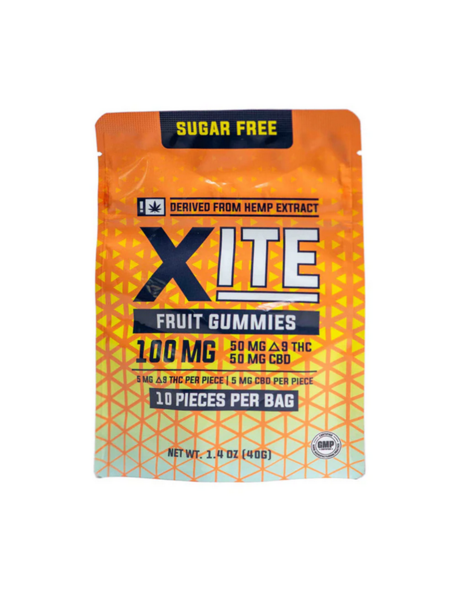 XITE 5mg Delta-9 5mg CBD Fruit Gummies 10ct