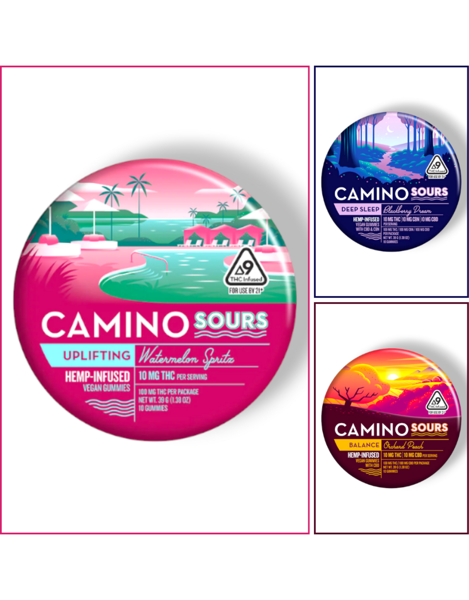 Camino Camino 10mg Delta-9 Sours Vegan Gummies 10ct