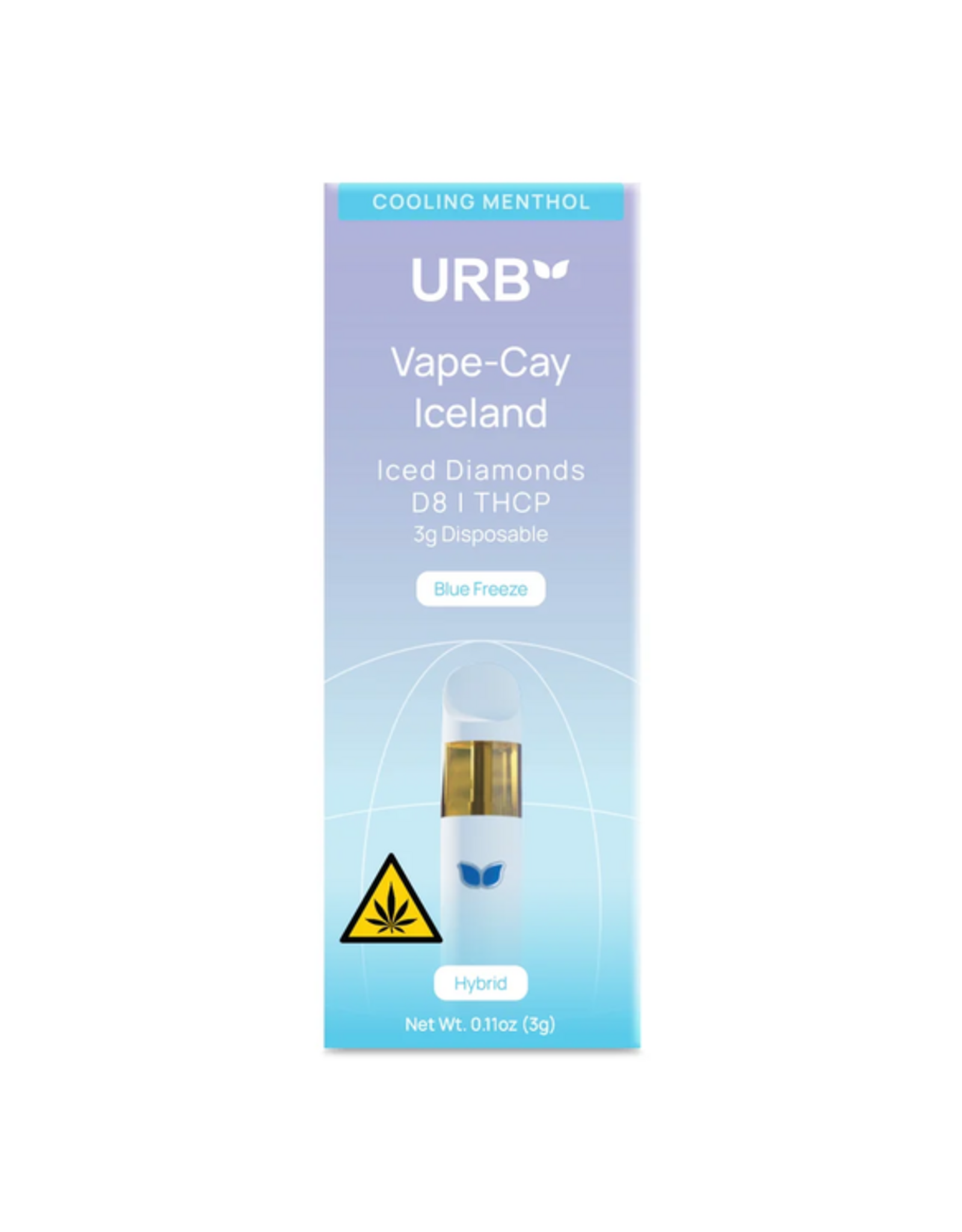 URB Urb Vape-Cay Iceland Iced Diamonds Cooling Menthol Disposable 3gr