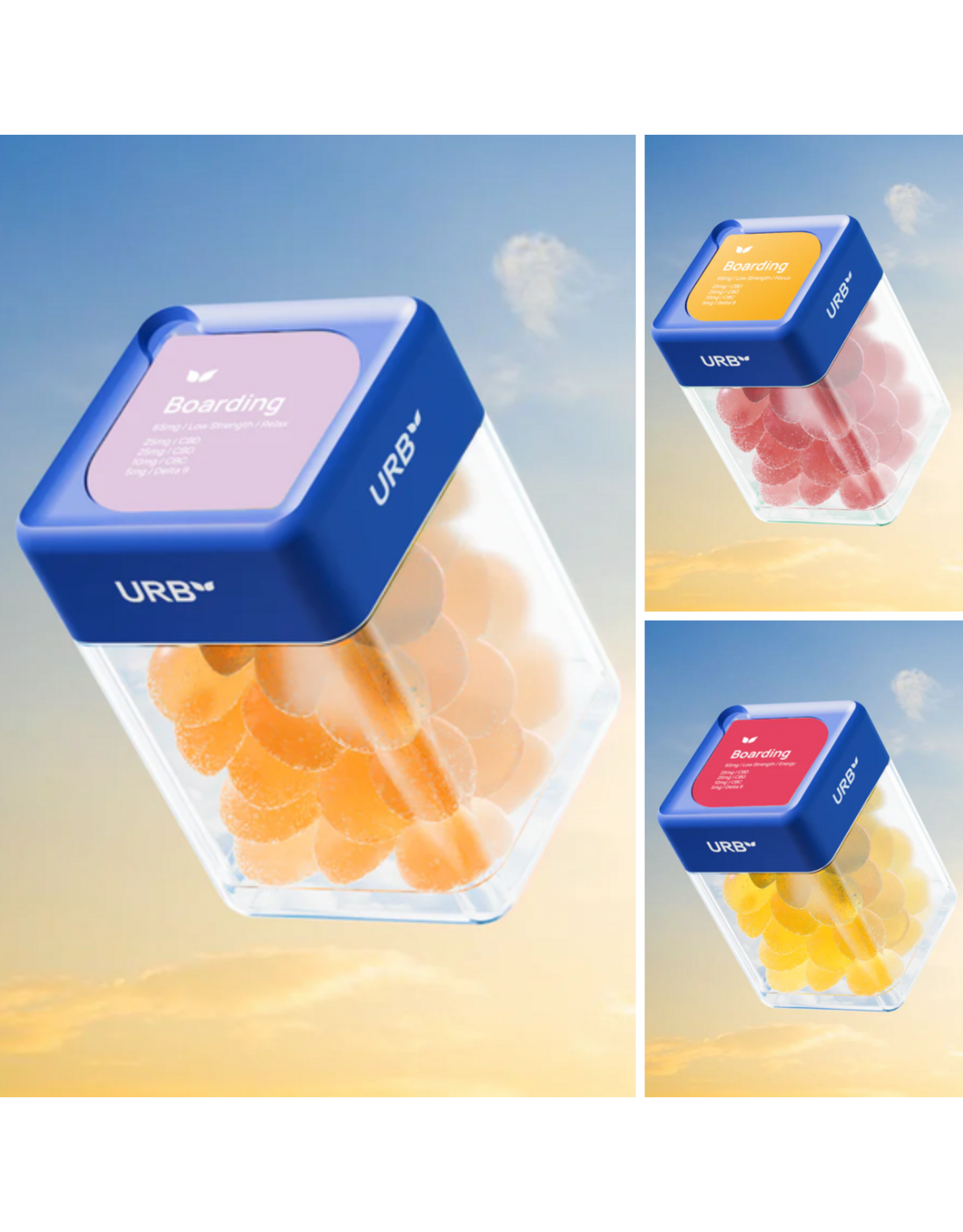 URB URB Boarding Skybites 5mg Delta-9 25mg CBD 25mg CBG 10mg CBC 30ct