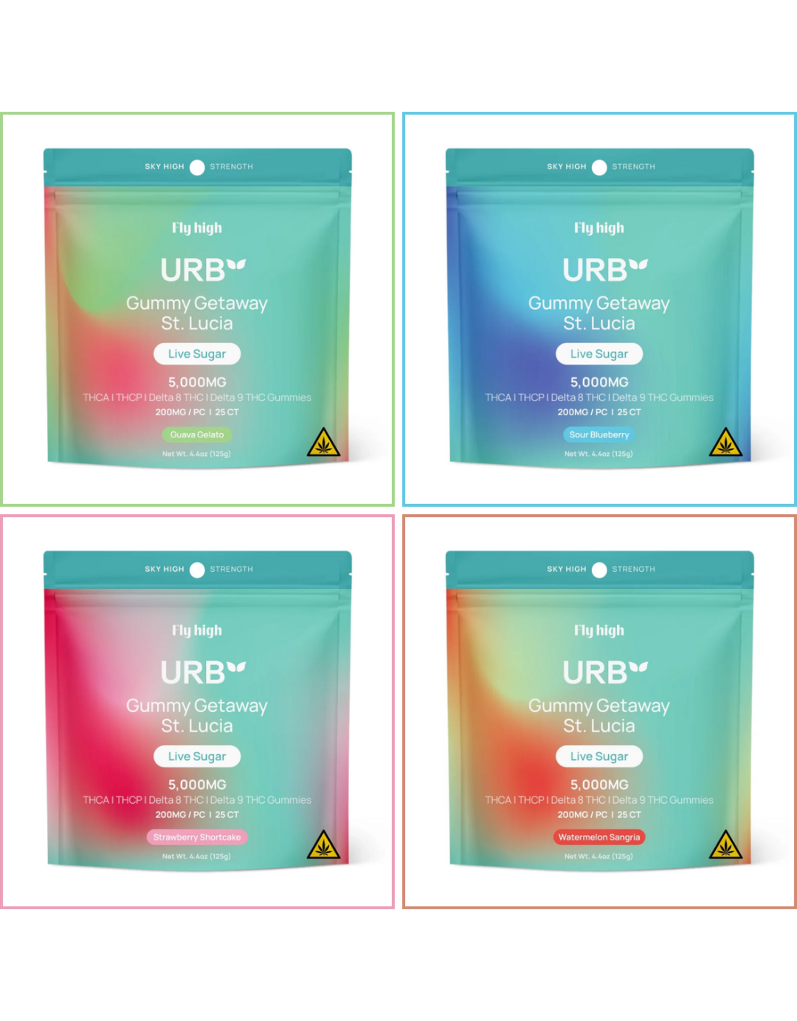 URB URB Gummy Getaway St. Lucia 200mg 25ct