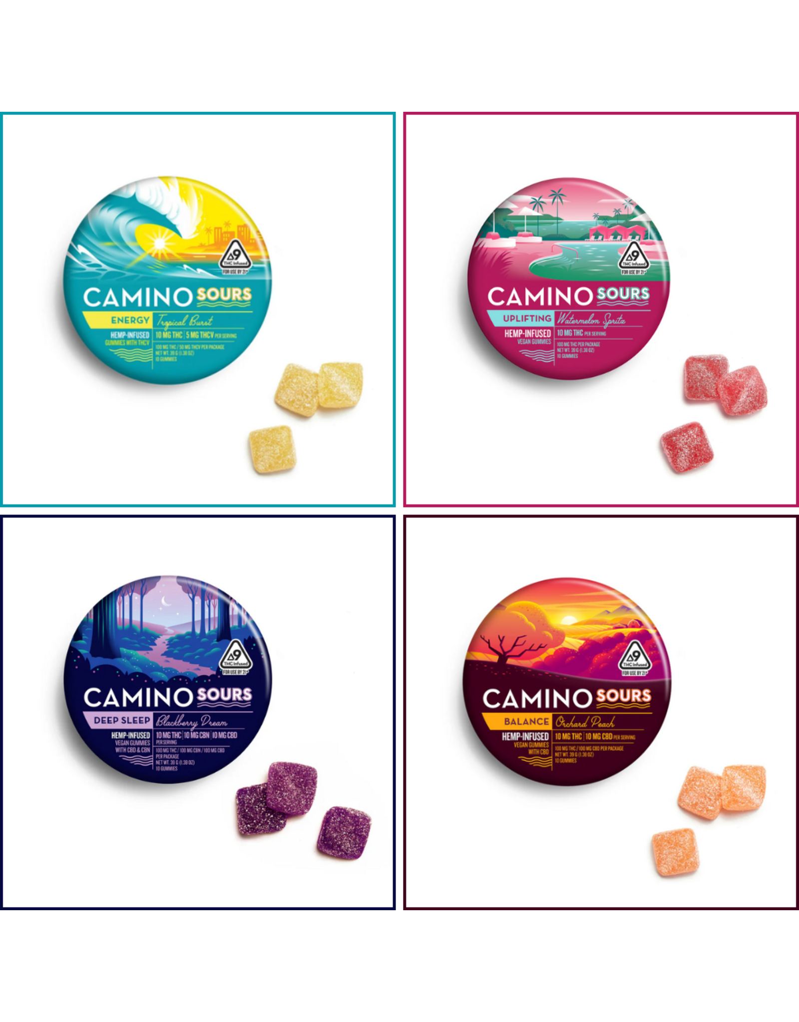 Camino Camino 10mg Delta-9 Sours Vegan Gummies 10ct
