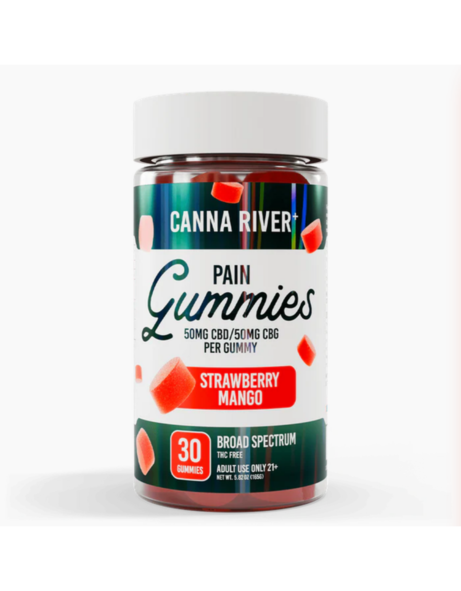 Canna River Canna River 100mg Broad Spectrum CBD CBG Pain Gummies 30ct
