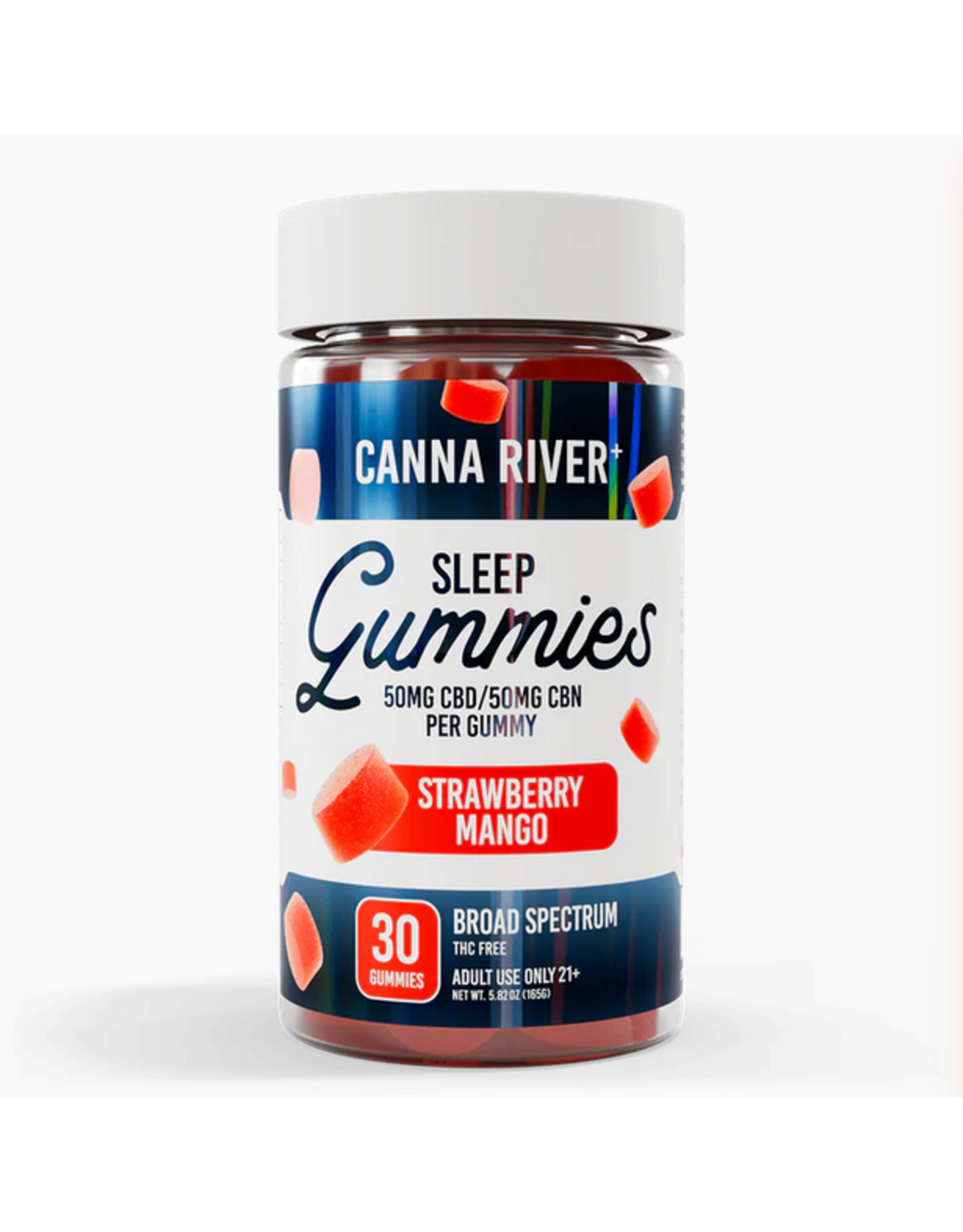 Canna River Canna River 100mg Broad Spectrum CBD CBN 1:1 Sleep Gummies 30ct