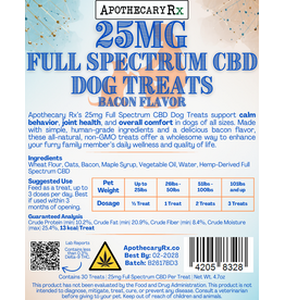 Apothecary Rx Apothecary Rx 25mg Full Spectrum CBD Bacon Flavor Dog Treats 30ct