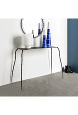 Gold Leaf Design Hand Forged Iron Sofa Table