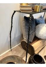 Gold Leaf Design Hand Forged Iron Sofa Table