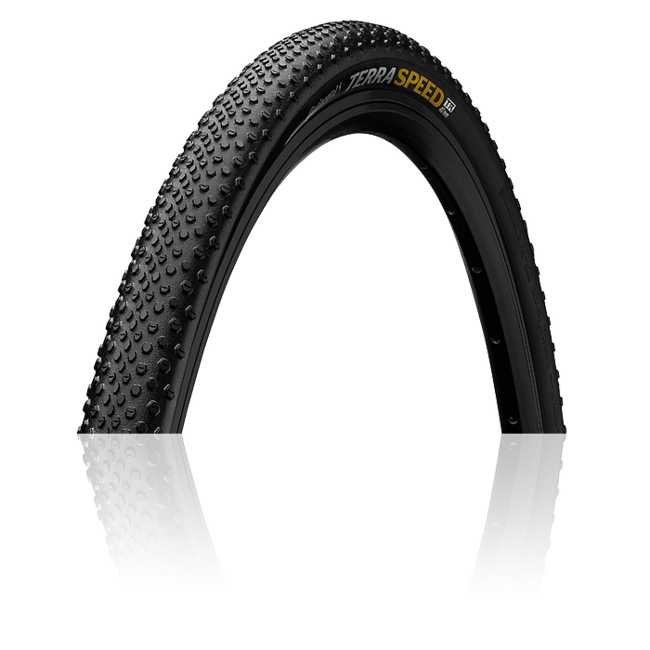 Continental Gravel & CX Tires Terra Speed 700 x 40 Coffee Sidewall Folding ProTection TR + Black Chili