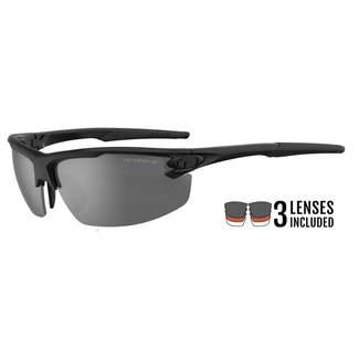 Z87.1 Rivet, Blackout Interchangeable Sunglasses, Smoke/HC Red/Clear
