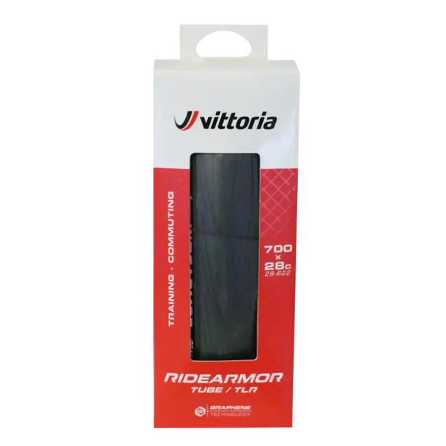 VITTORIA Vittoria Ride Armor II Tire - 700 x 28, Tubeless, Folding, Black, Graphene + Silica, G2.0