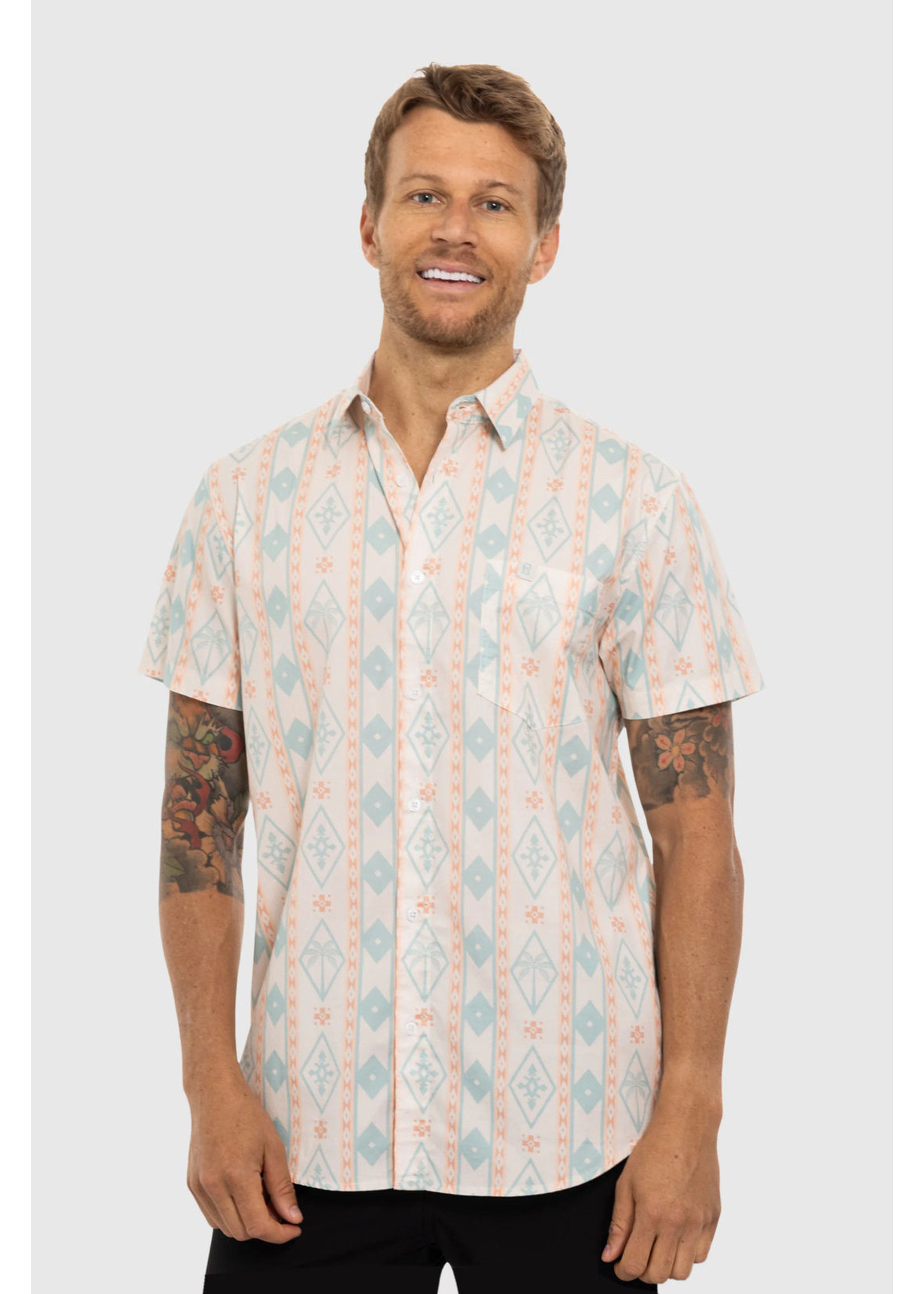 TEAMLTD AZTEC BUTTON UP S23