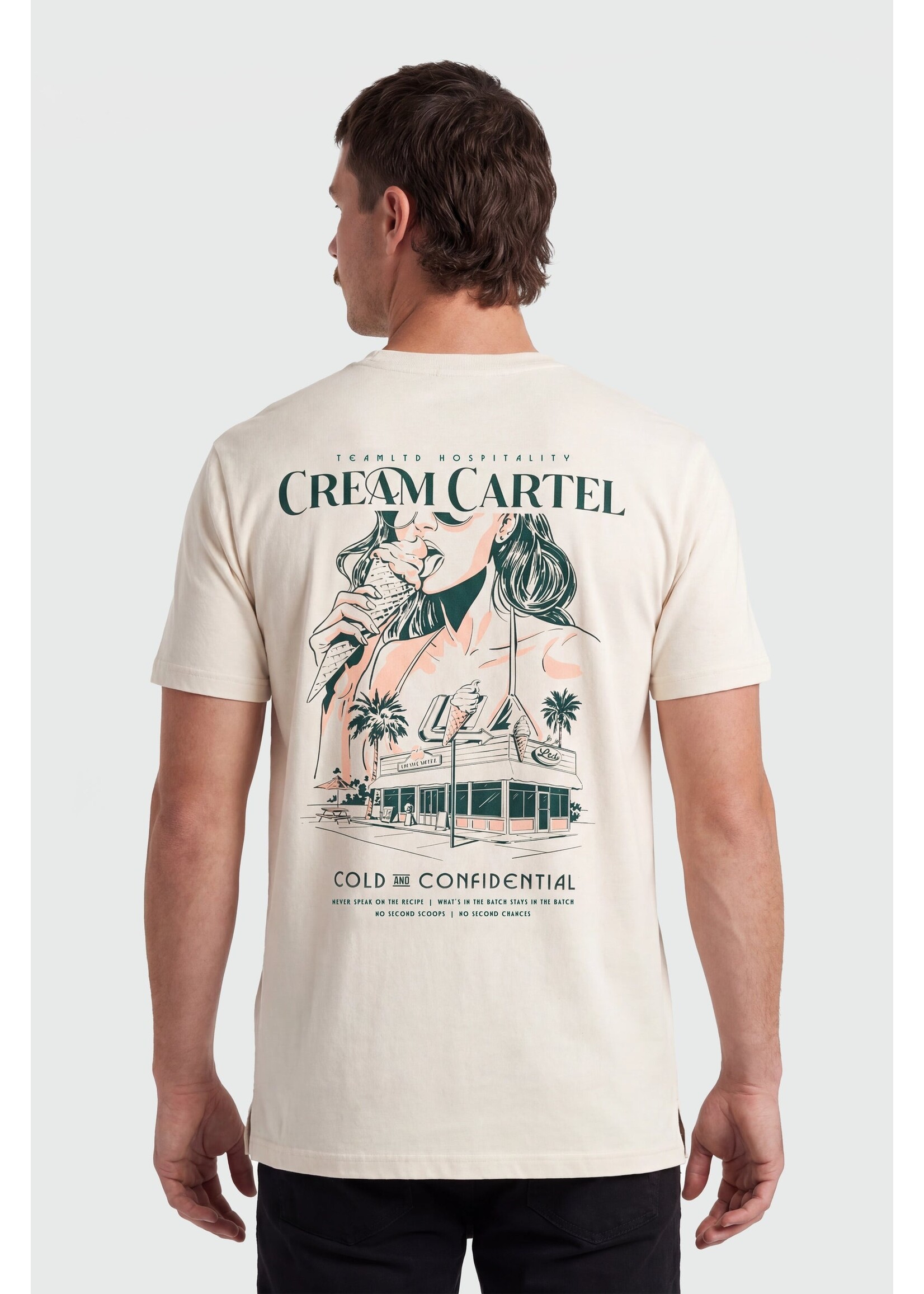 TEAMLTD CREAM CARTEL TEE SM26