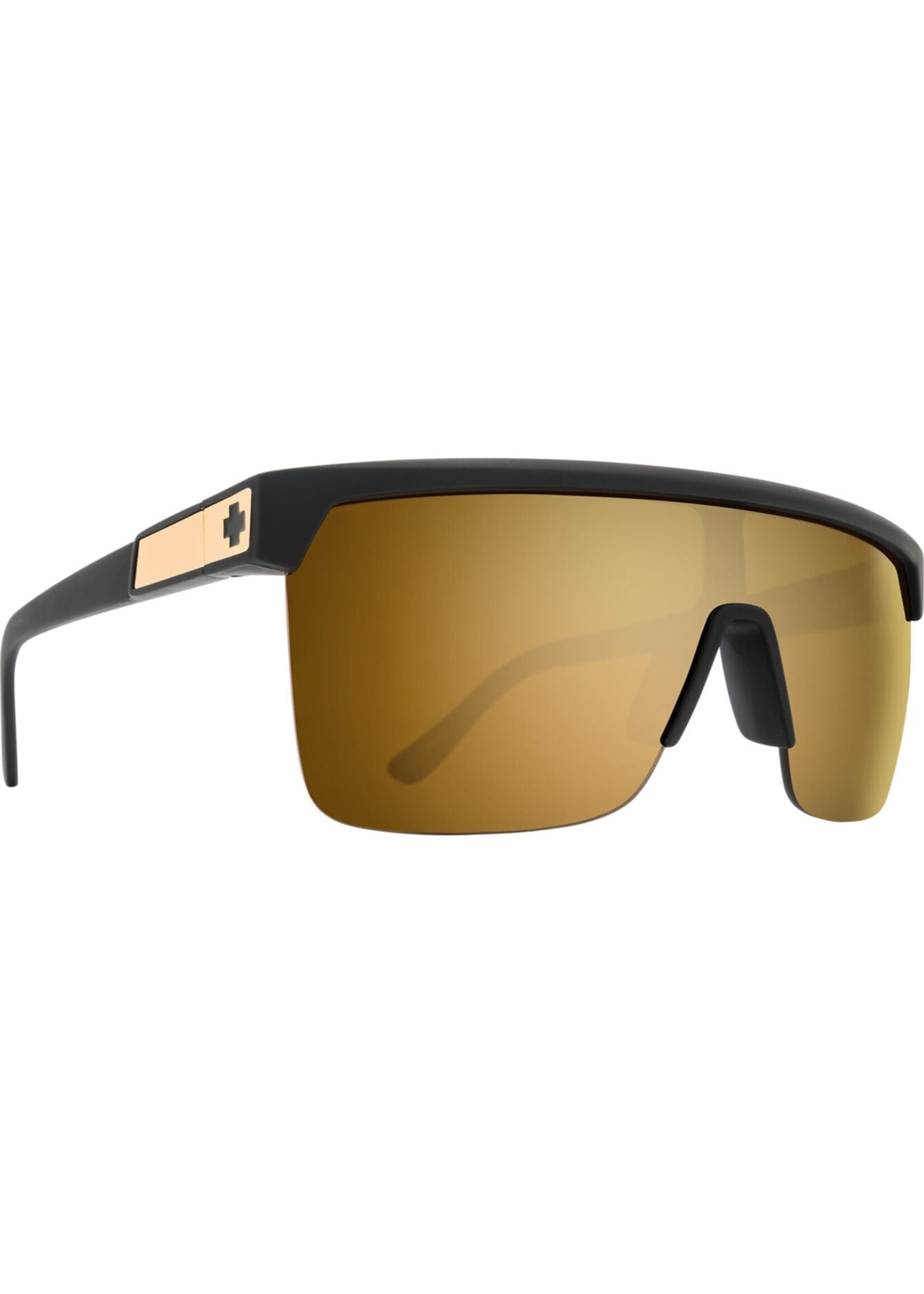Spy FLYNN 5050 25 ANNIV MATTE BLK GOLD HAPPY BRONZE GOLD