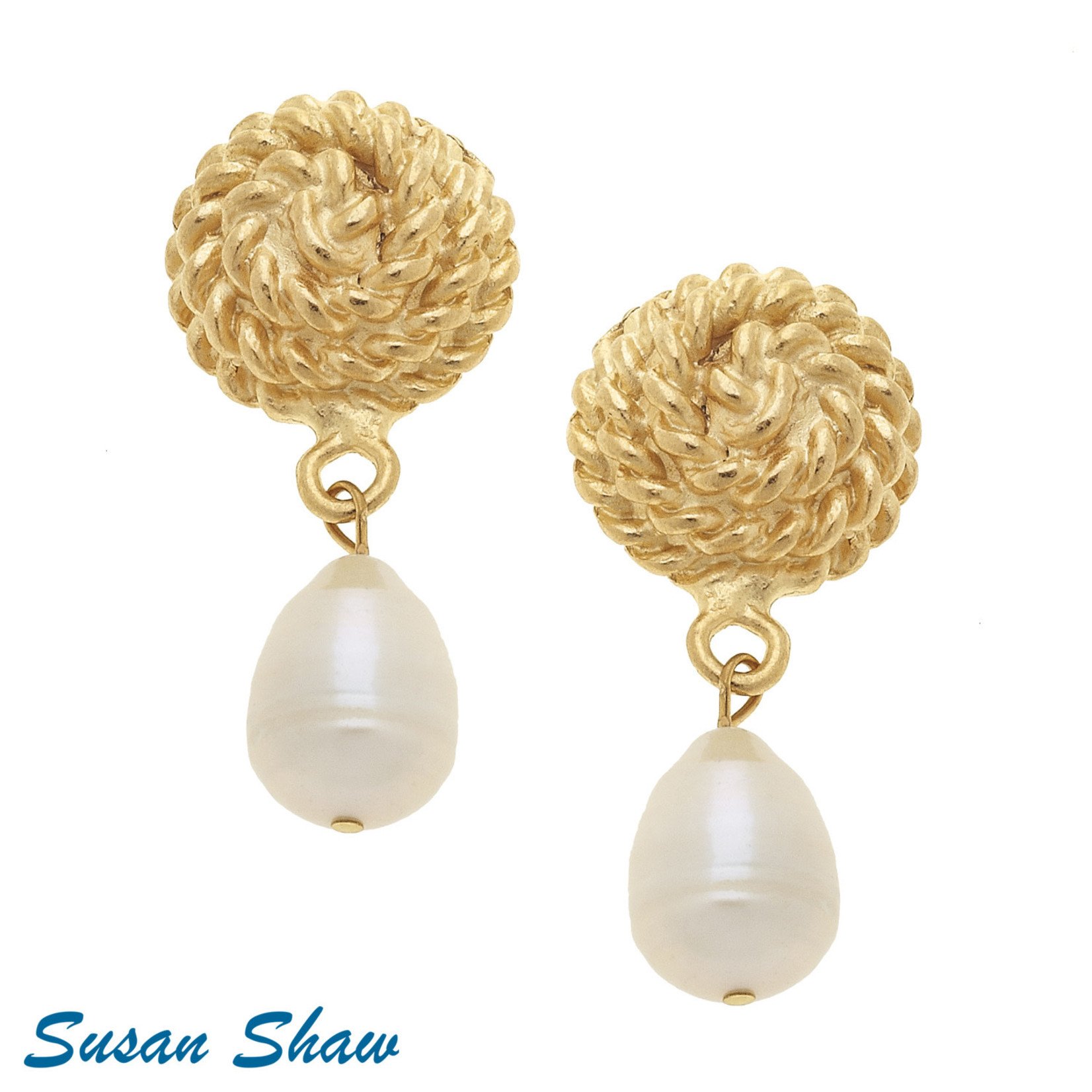 Susan Shaw Susan Shaw Rope & Pearl Earring