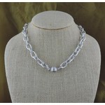Casuals Fairhope 16" Silver Link Necklace with Magnetic Clasp