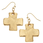 Susan Shaw Susan Shaw Gold Cross Earrings